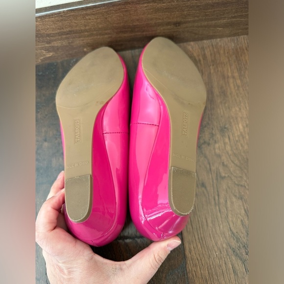 Talbots Fuscia Flamble Patent Leather Peep Toe Heel - size 7 - Picture 8 of 8